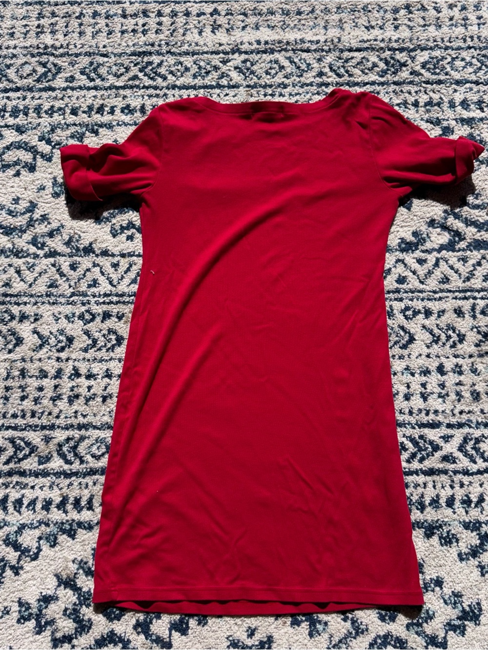 Karen Scott Sport Petite Bright Red Tee Dress